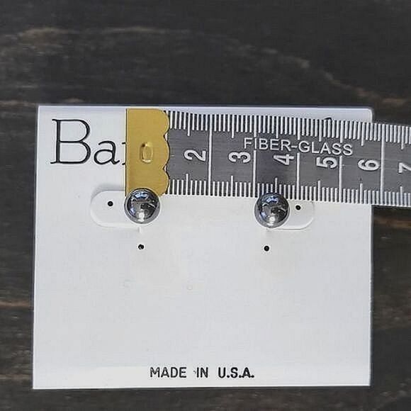 90s Deadstock Banana Bob faux black pearl studs - Picture 7 of 7